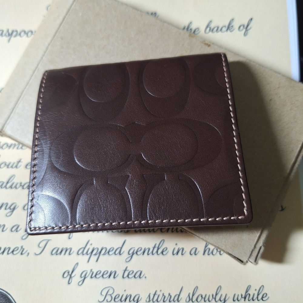 Coach Brown Leather Oragami Wallet - Picture 11 of 15